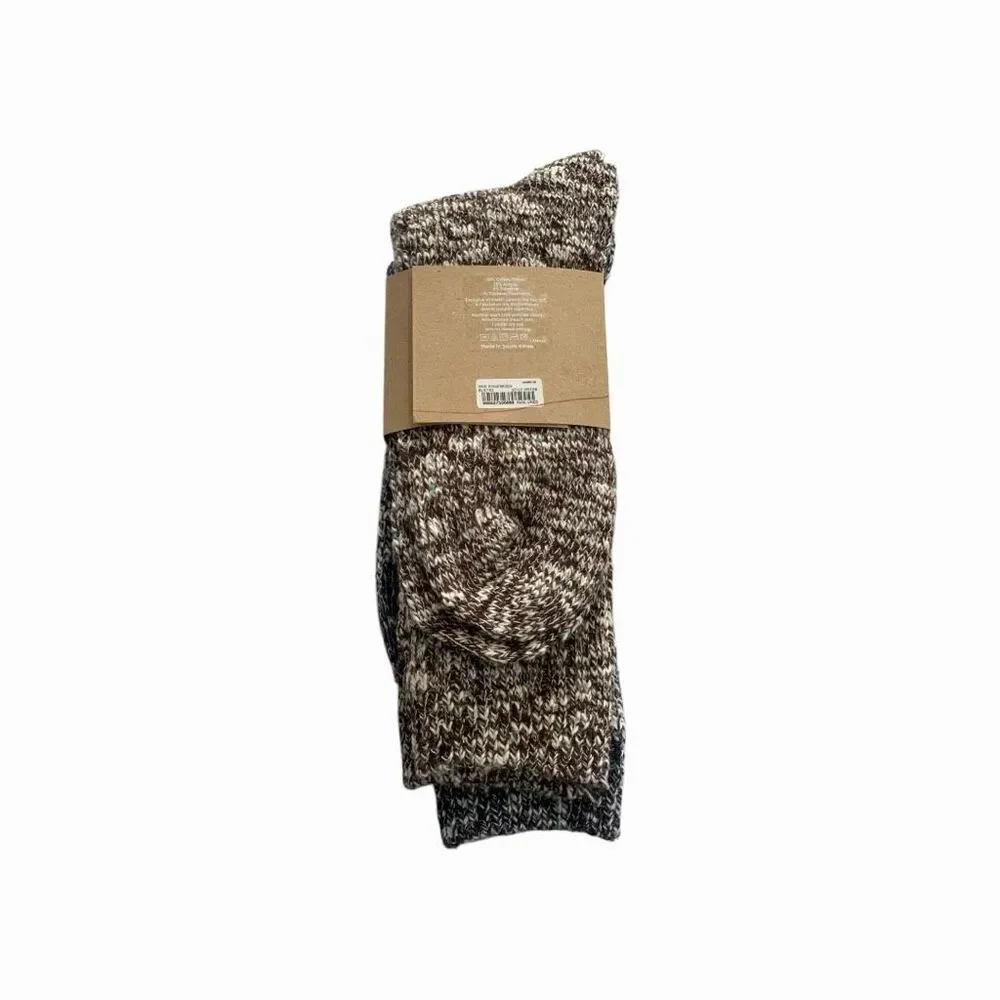Madewell Two-Pack Cotton-Blend Camp Socks - Cozy Speckled Design, Men’s One Size